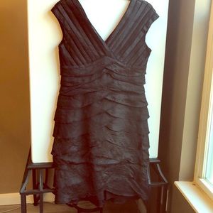 Scarlett Nite Black Poly-Rayon-Nylon Dress Size 8